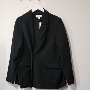 THE DROP WOMAN BLAKE LONG BLAZER 2X BLACK